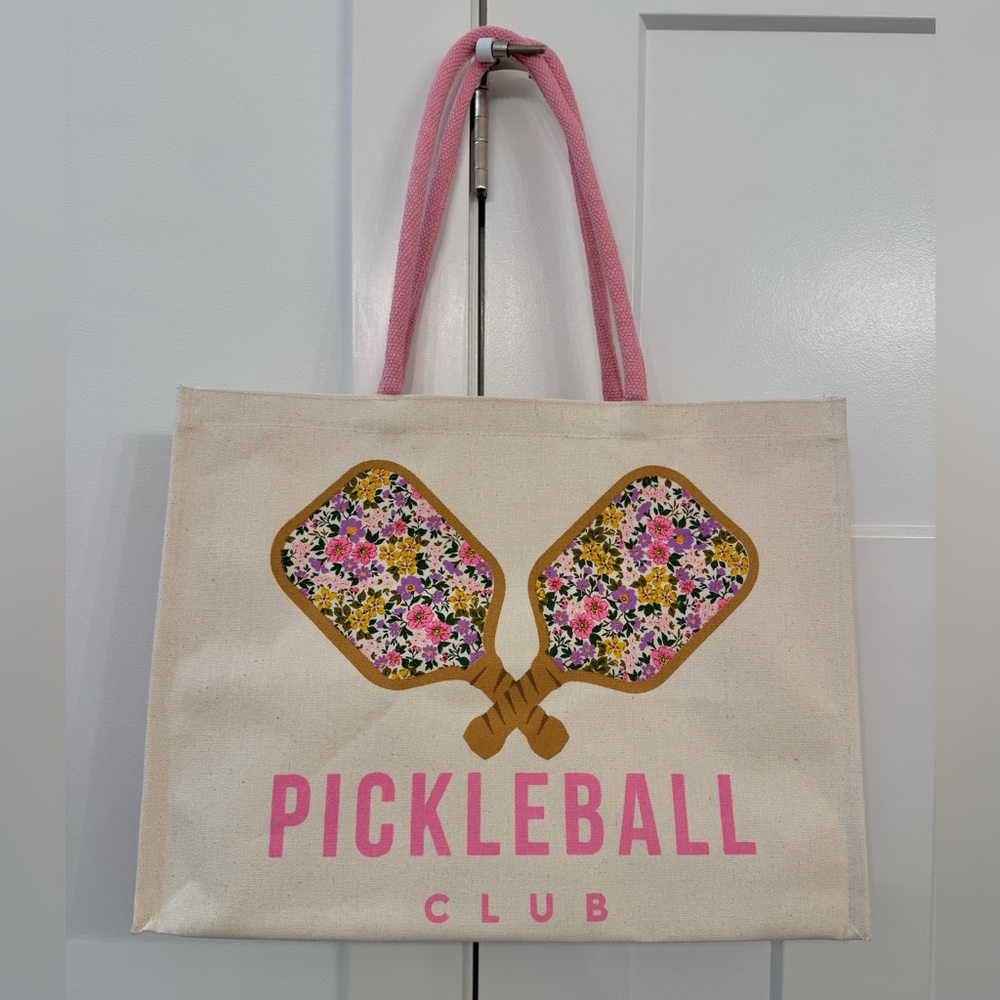 New Pickleball Canvas Tote Bag